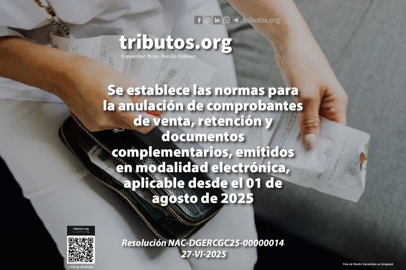 Nueva norma para anulación comprobantes electrónicos 2025