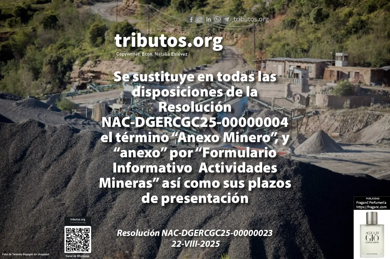 Formulario Informativo Actividades Mineras