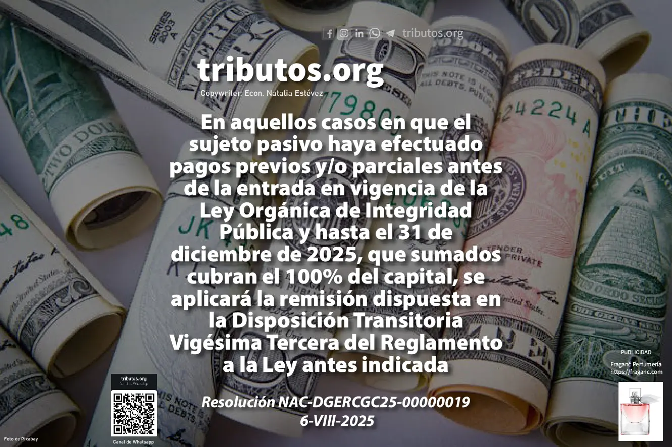 Cambios en remisión pagos previos