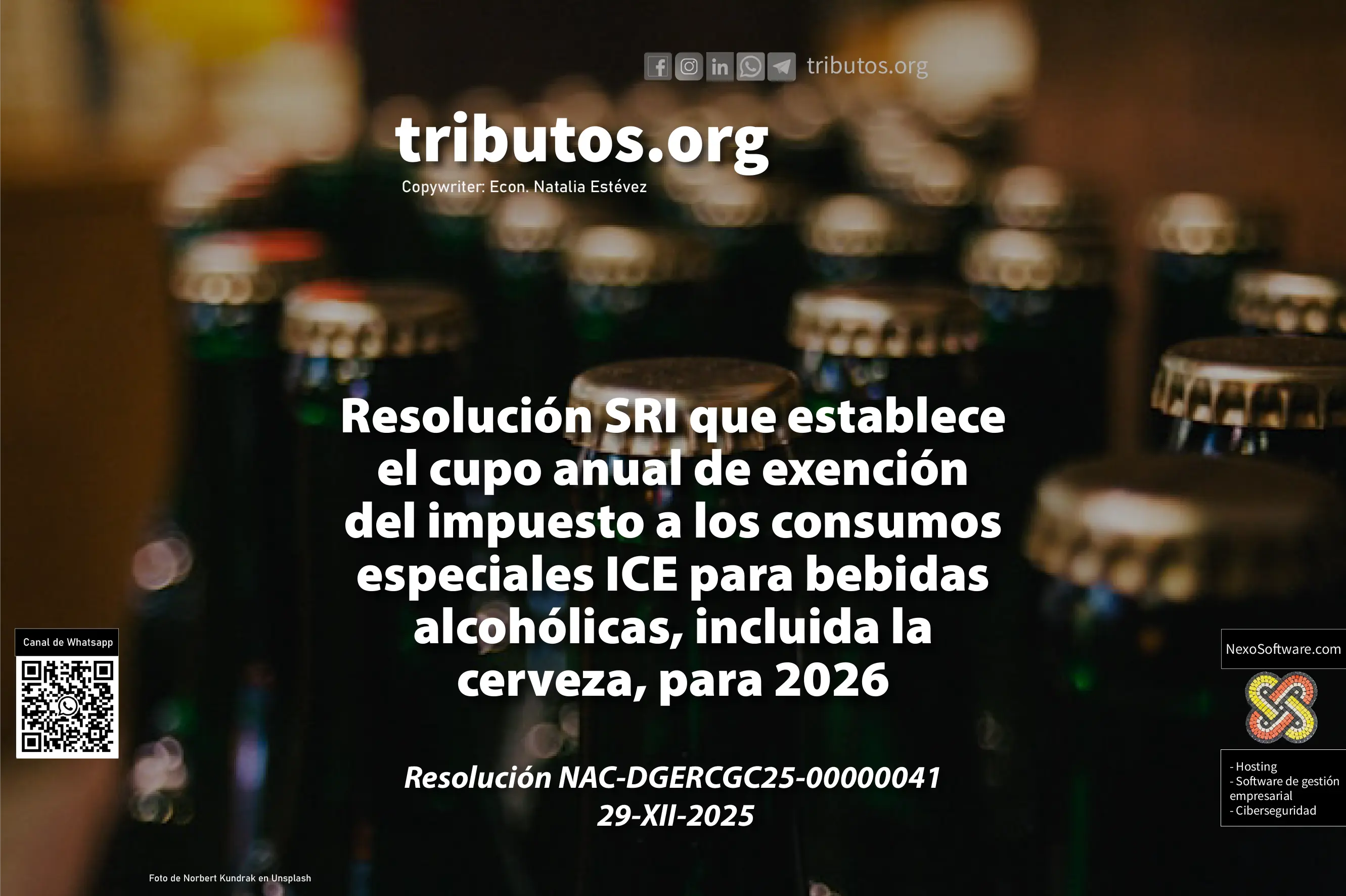 sri establece cupo para bebidas alcohólicas 2026