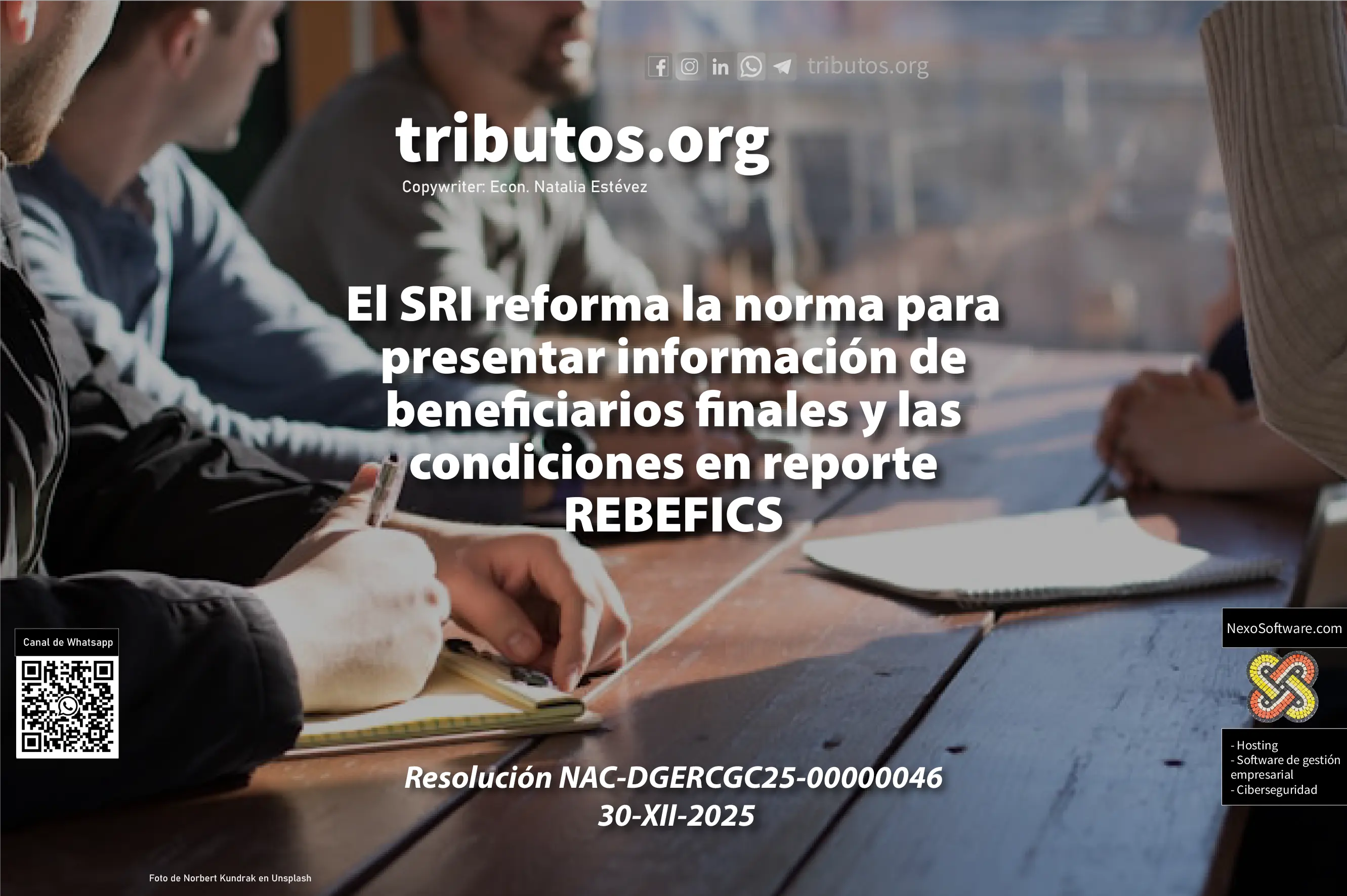 sri reforma norma para presentar información beneficiarios finales y reporte REBEFICS