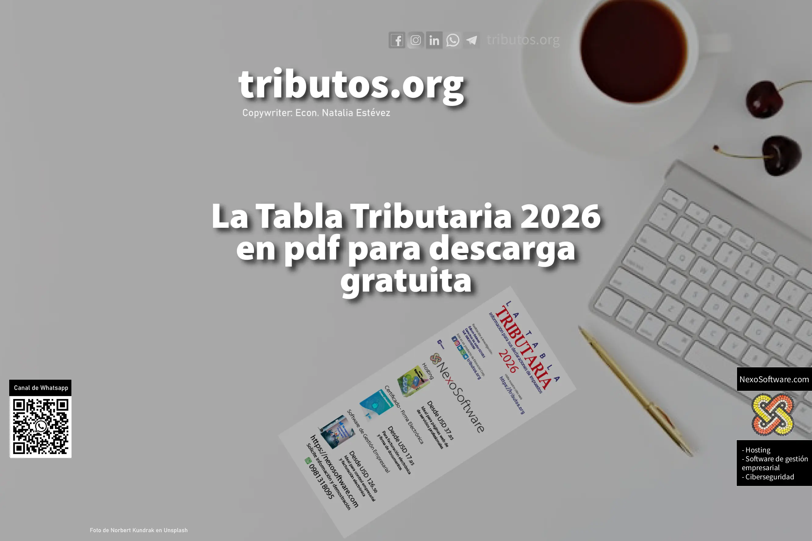 La Tabla Tributaria 2026 en pdf para descarga gratuita